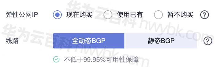 华为云服务器全动态BGP和静态BGP
