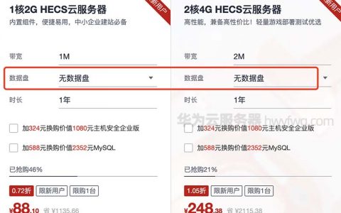 华为云服务器无数据盘能用吗？需要购买数据盘吗？