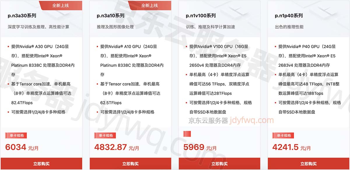 京东云服务器GPU系列