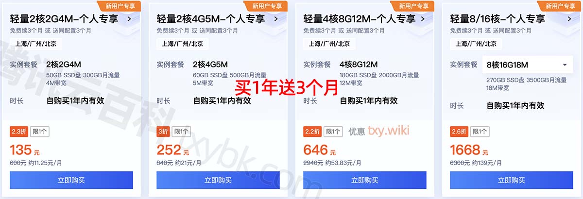 腾讯云服务器5月最新优惠价格