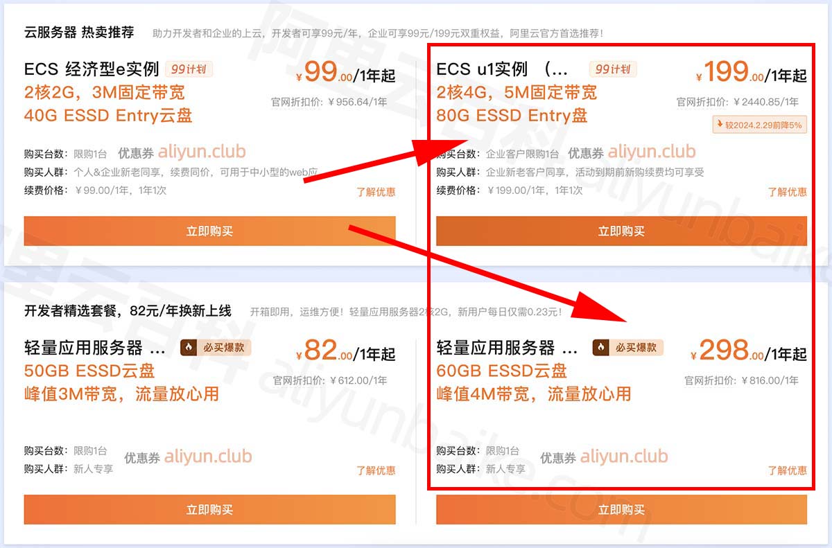 阿里云2核4G服务器优惠价格