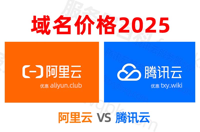 2025域名价格阿里云和腾讯云域名费用清单