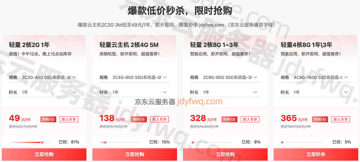 京东云服务器优惠价格2025年最新