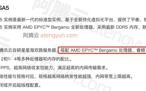 腾讯云服务器SA5怎么样？性价比高AMD EPYC Bergamo全新处理器