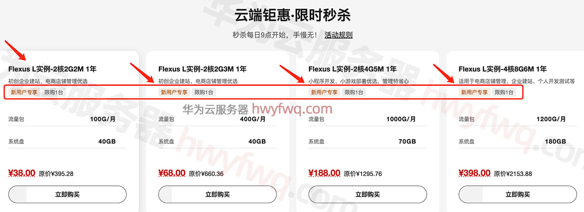 华为云服务器新用户专享