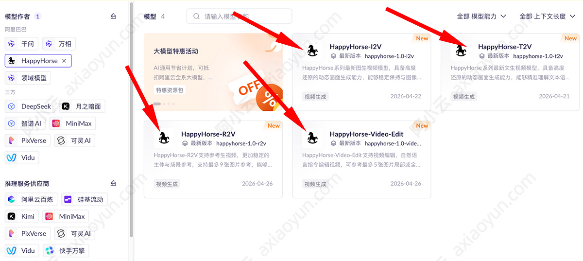 阿里云百炼HappyHorse模型支持