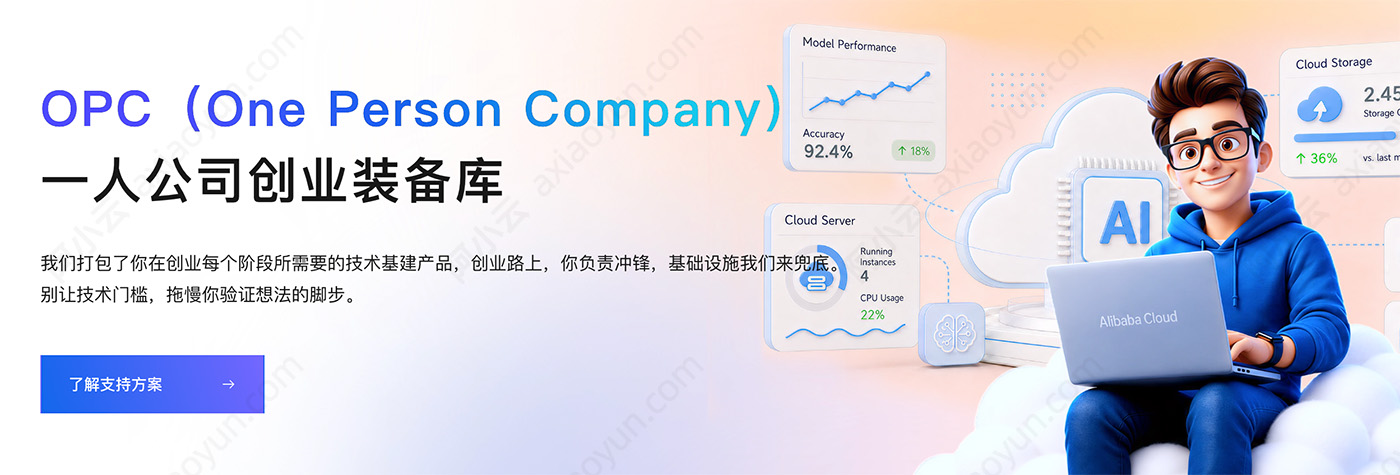阿里云OPC一人公司创业装备库