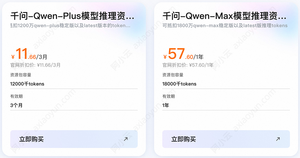 阿里云千问-Qwen-Max模型推理资源包