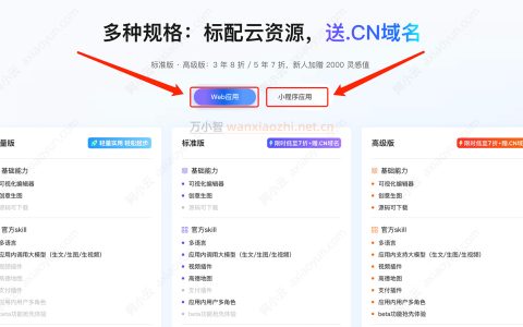 阿里云万小智Web应用和小程序应用区别对比，如何选择？