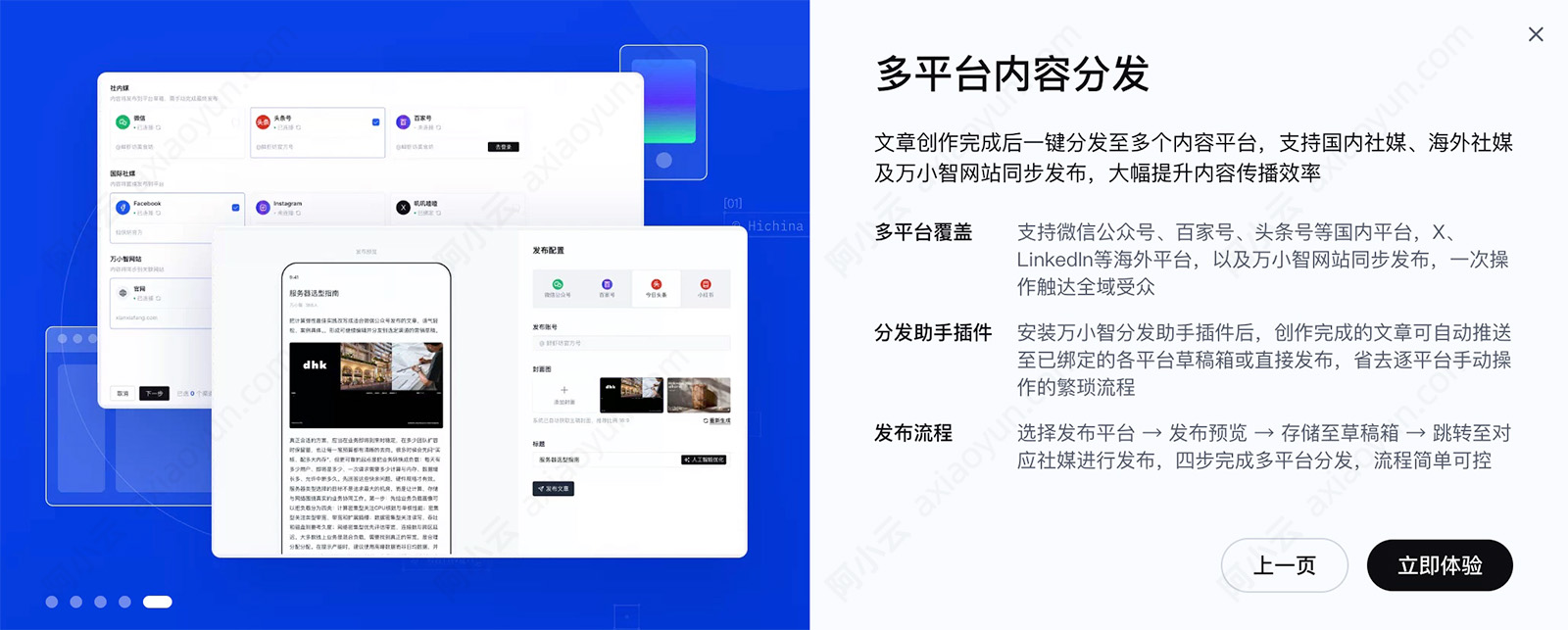 万小智多平台内容分发